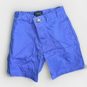 Polo Ralph Lauren Shorts Boys Size 5 Blue Chino Preppy Casual School Flat Front